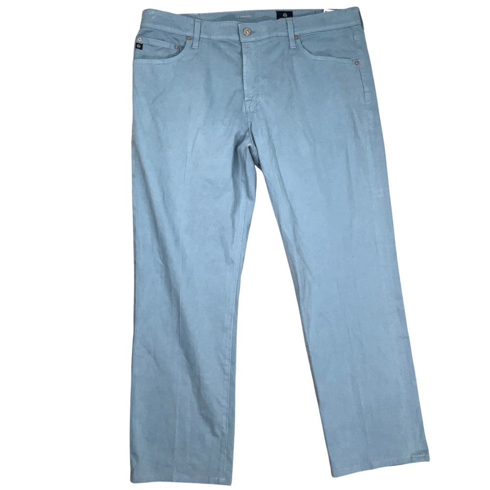 AG Adriano Goldschmied Graduate Pants Mens 38x34 Blue Tailored Leg Summer Denim